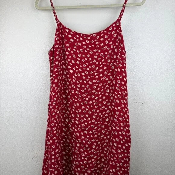 Reformation Lindsay Dress in Western Mini Floral Size 4 Red Adjustable Straps - Picture 4 of 8